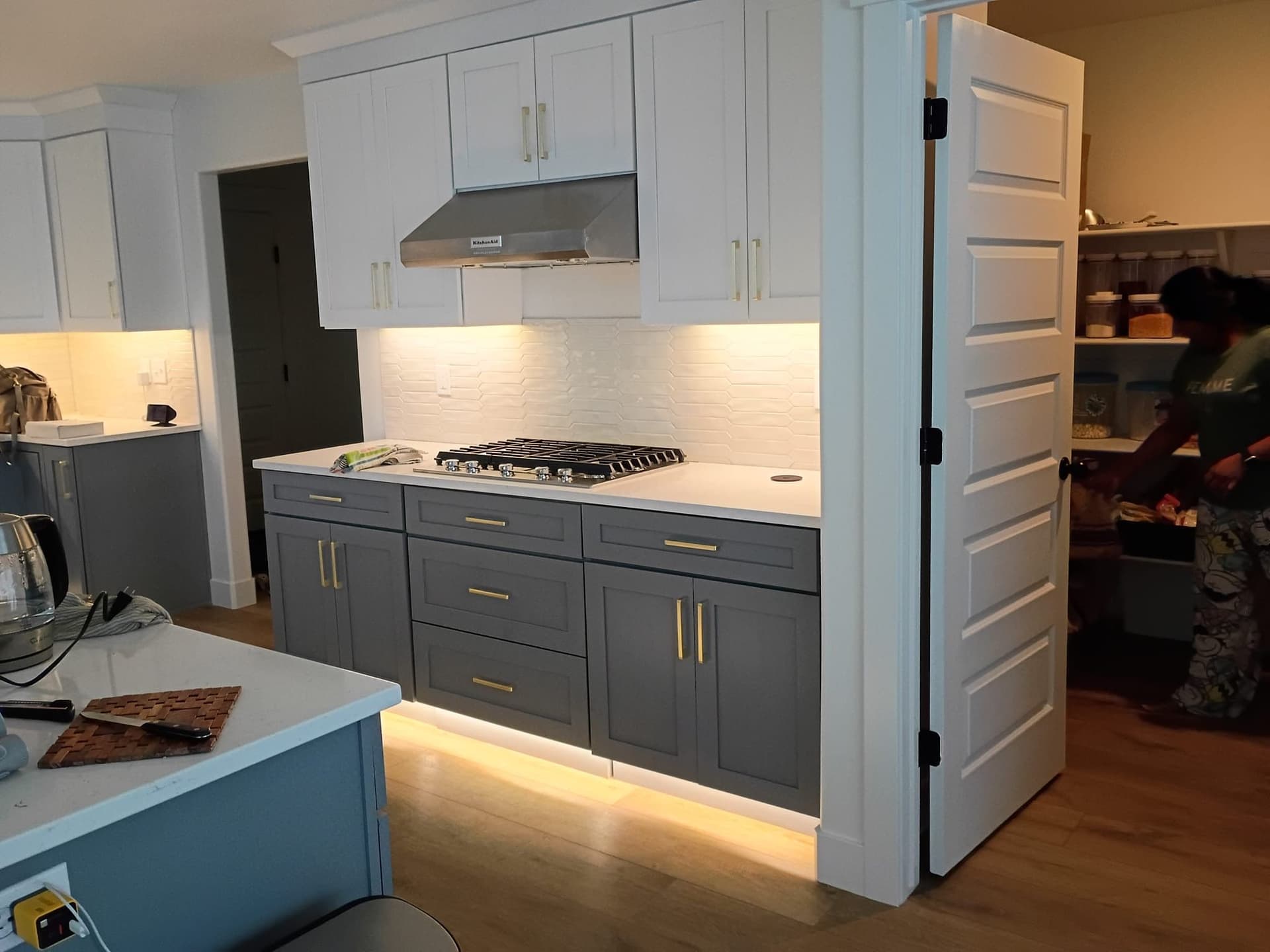 Stunning Kitchen Makeover with Gray and White Accents image